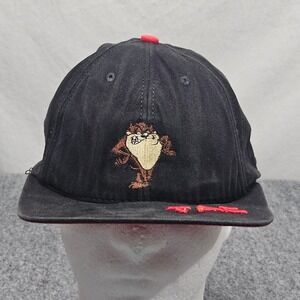 Taz Hat‎ Looney Tunes XL Made USA Black Cap Tasmanian Devil Warner Bros Vintage